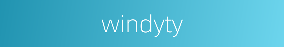 windyty的同义词