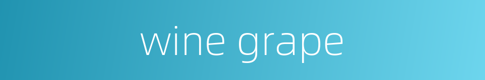 wine grape的同义词