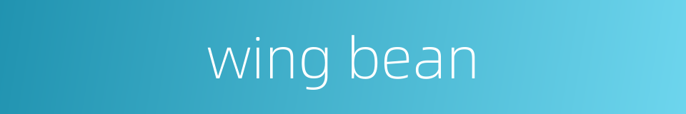 wing bean的同义词