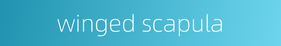 winged scapula的同义词