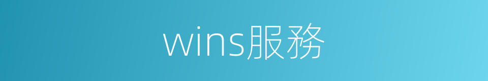 wins服務的同義詞