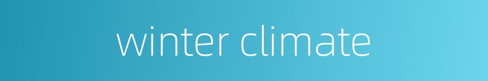winter climate的同义词