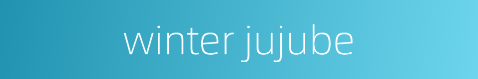 winter jujube的同义词