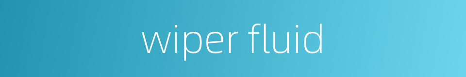 wiper fluid的同义词