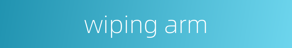 wiping arm的同义词