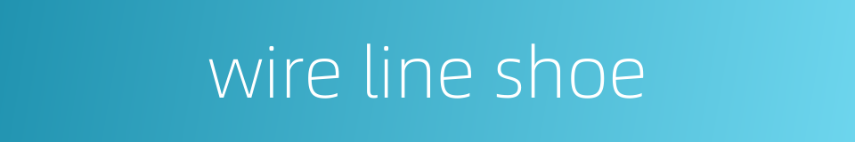 wire line shoe的同义词
