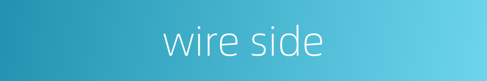 wire side的同义词