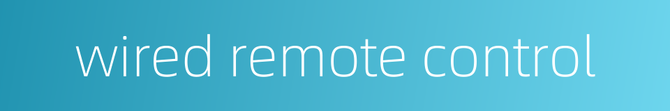 wired remote control的同义词