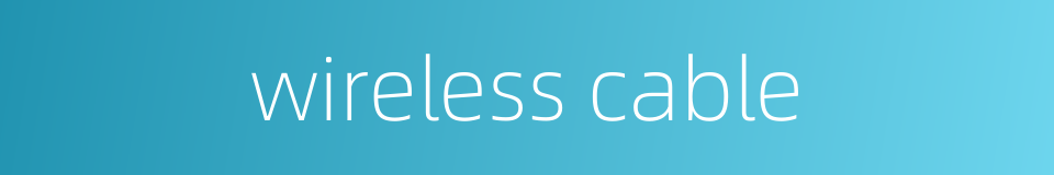 wireless cable的同义词
