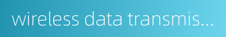 wireless data transmission terminal的同义词