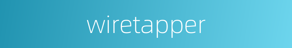wiretapper的同义词