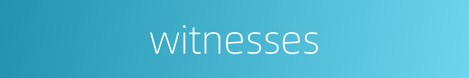 witnesses的同义词