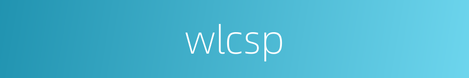 wlcsp的同义词
