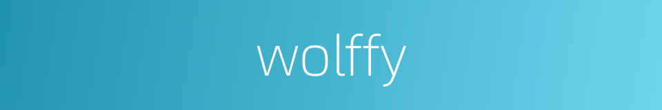 wolffy的同义词