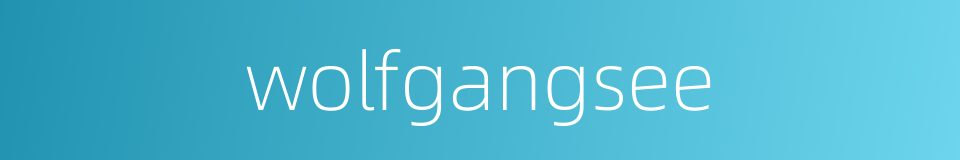 wolfgangsee的同义词