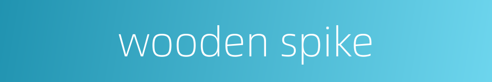 wooden spike的同义词