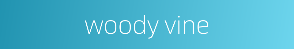 woody vine的同义词