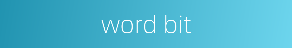 word bit的同义词