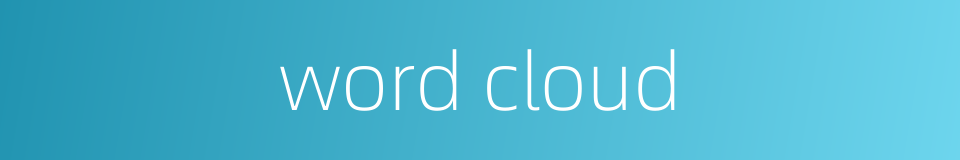 word cloud的同义词