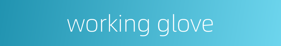 working glove的同义词