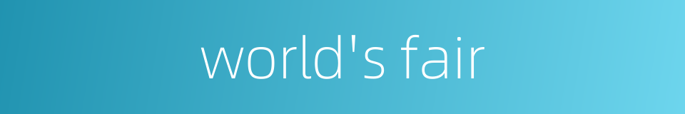 world's fair的同义词