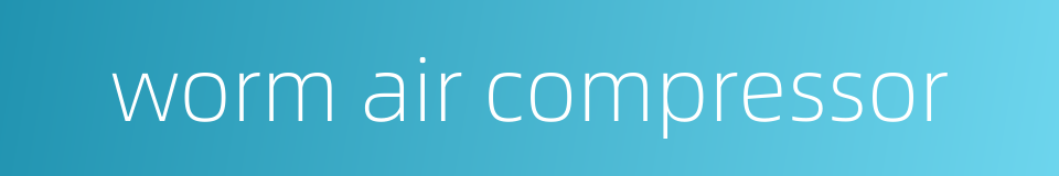 worm air compressor的同义词