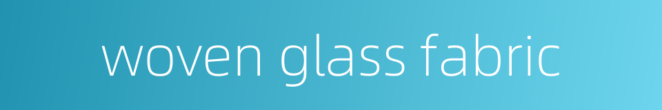 woven glass fabric的同义词