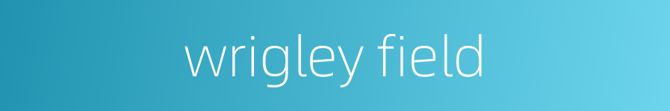wrigley field的同义词
