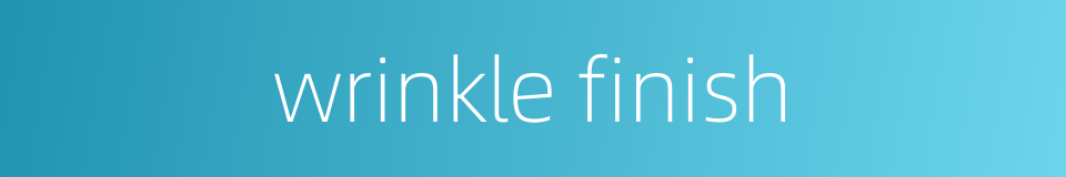 wrinkle finish的同义词