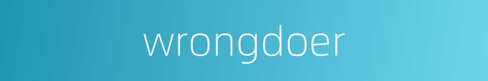 wrongdoer的同义词