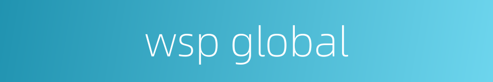 wsp global的同义词