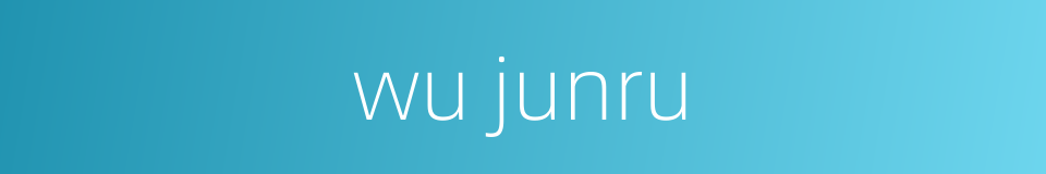 wu junru的同义词