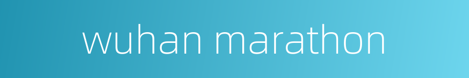 wuhan marathon的同义词