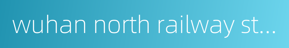 wuhan north railway station的同义词