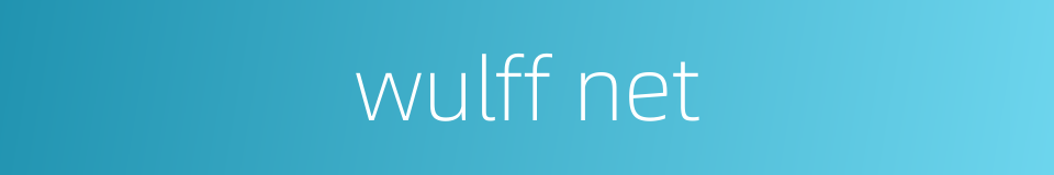 wulff net的同义词