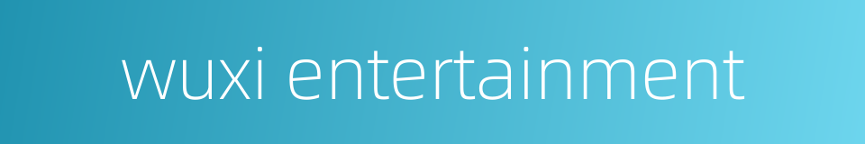 wuxi entertainment的同义词