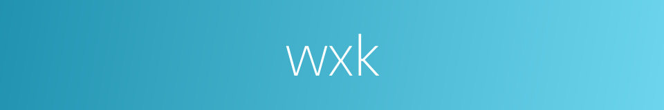 wxk的同义词
