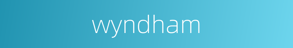 wyndham的同义词