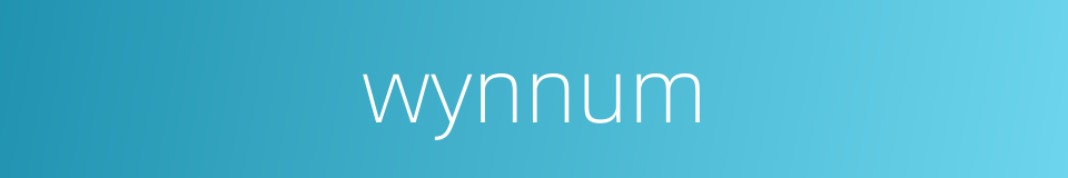wynnum的同义词
