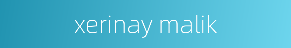 xerinay malik的同义词
