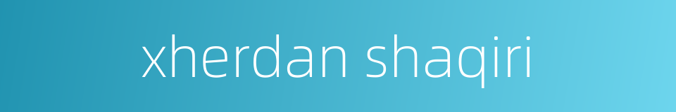 xherdan shaqiri的同义词