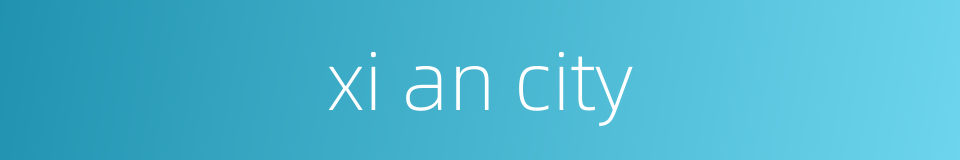 xi an city的同义词