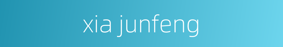 xia junfeng的同义词