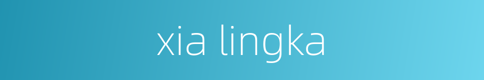 xia lingka的同义词