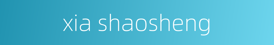 xia shaosheng的同义词