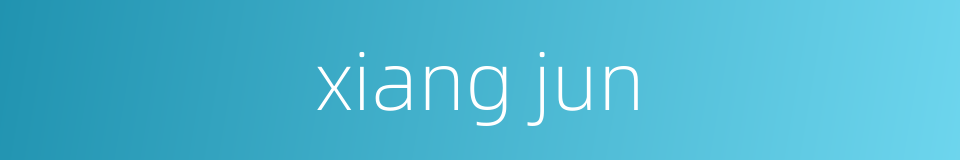xiang jun的同义词