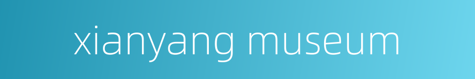 xianyang museum的同义词