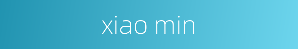 xiao min的同义词