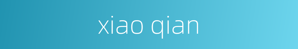xiao qian的同义词