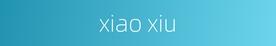 xiao xiu的同义词